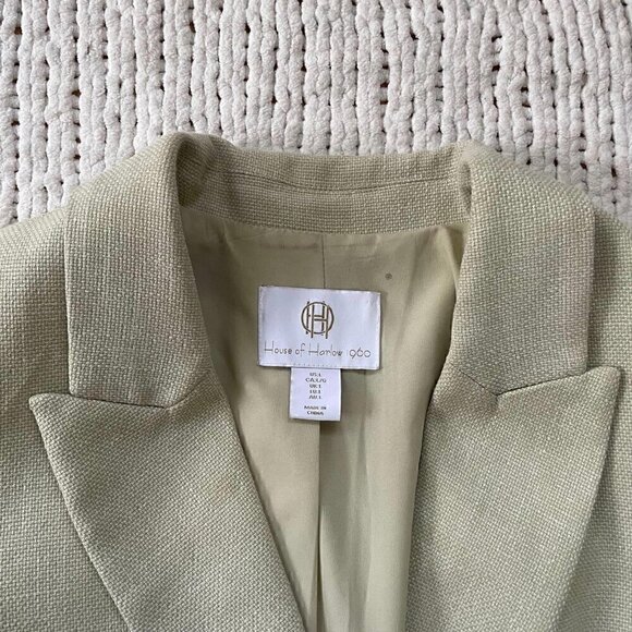 House of Harlow 1960 Classic Sage Green Blazer - Size Large - Picture 2 of 4